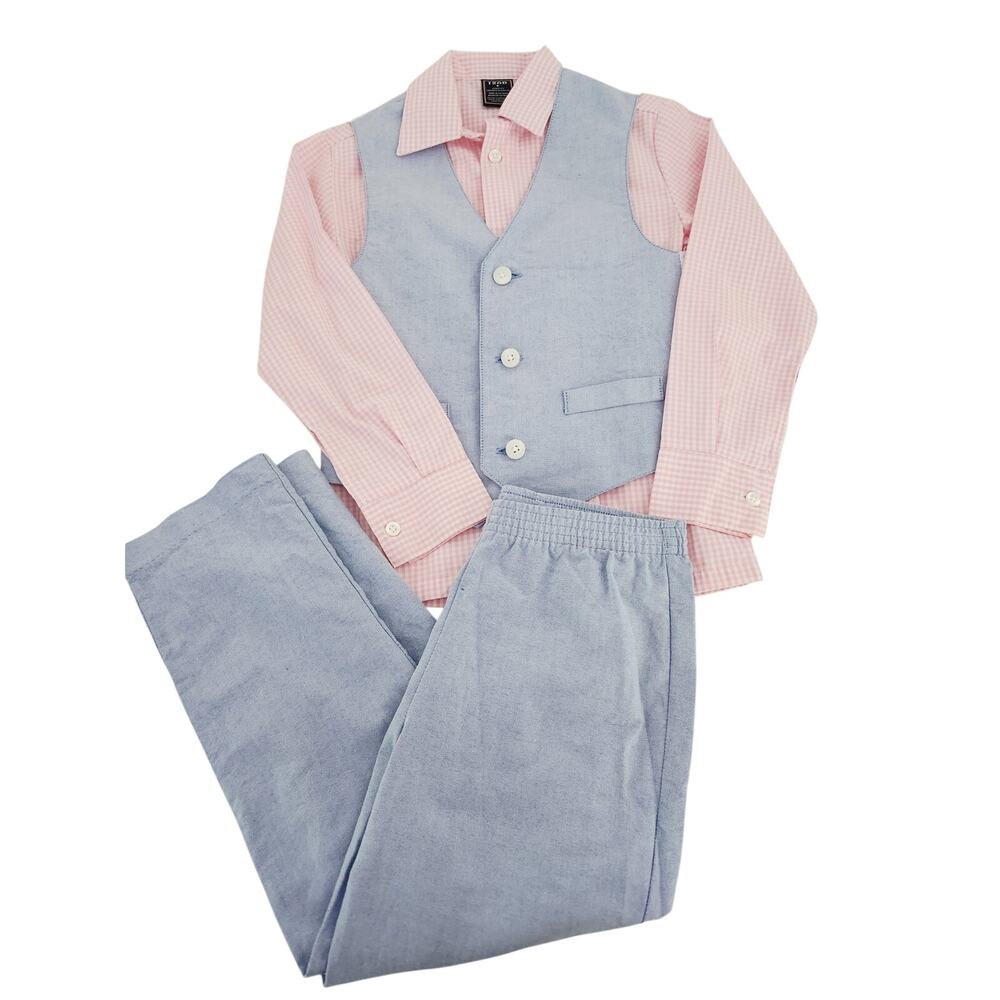 6 IZOD 3 piece outfit set: pants button down and vest